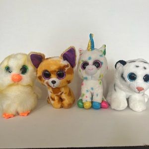 Ty Beanie Boos Lot - Pablo, Lemon Drop, Harmonie & Tundra